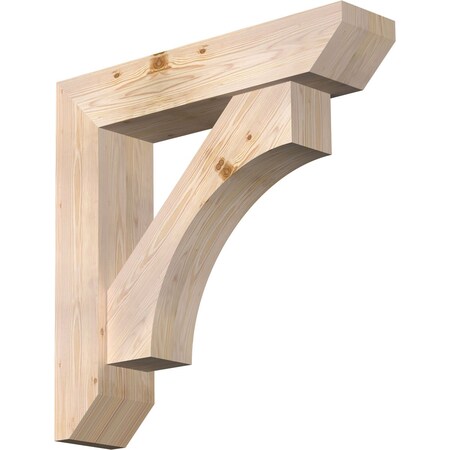 Ekena Millwork Westlake Slat Smooth Bracket w/ Offset Brace, Douglas Fir, 7 1/2"W x 34"D x 34"H BKT0806X34X34WTL06SDF